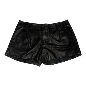Vince Black Leather Shorts